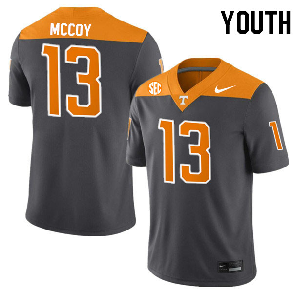 Youth #13 Jermod McCoy Tennessee Volunteers College Football Jerseys Stitched-Anthracite